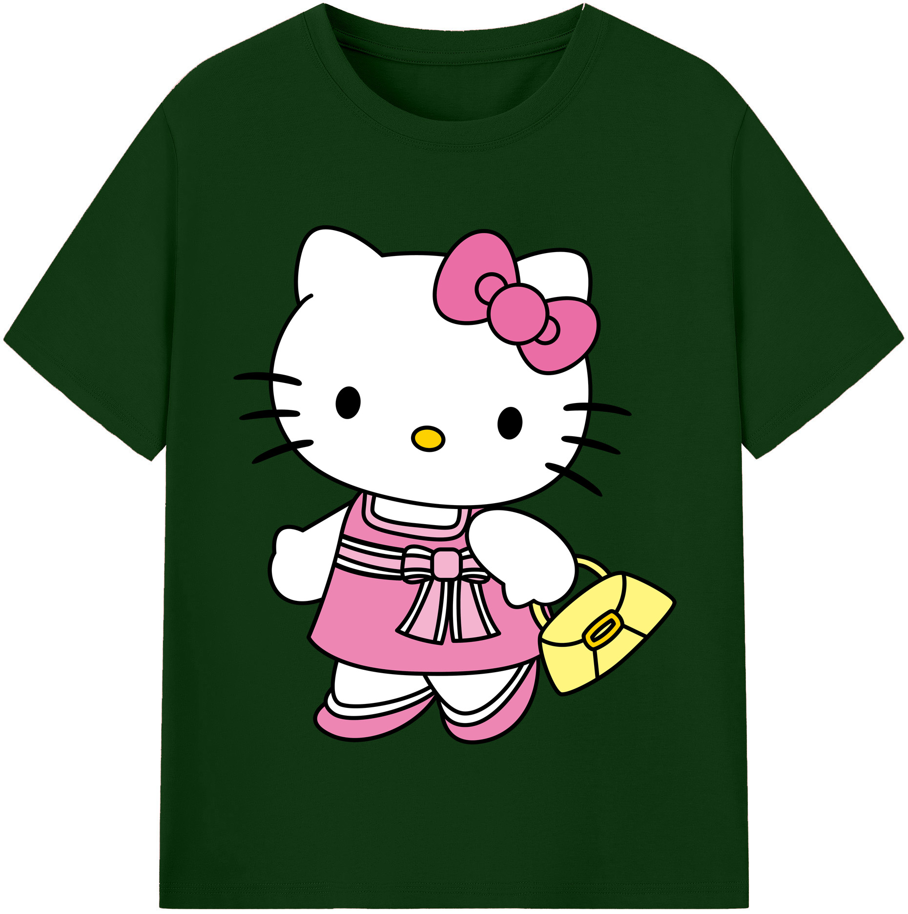 （画像用） Hello Kitty ハローキティ 綿100％半袖Tシャツ（フロントプリント）
